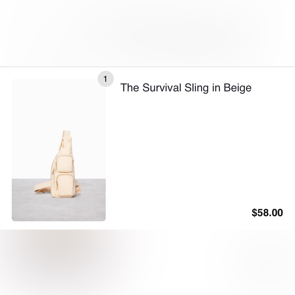 BEIS - Survival Sling Bag - Limited Edition - Beige